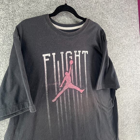 Jordan Shirt Mens XXL 2XL Black Air Swoosh T-shirt Crew Neck Retro - Picture 3 of 13